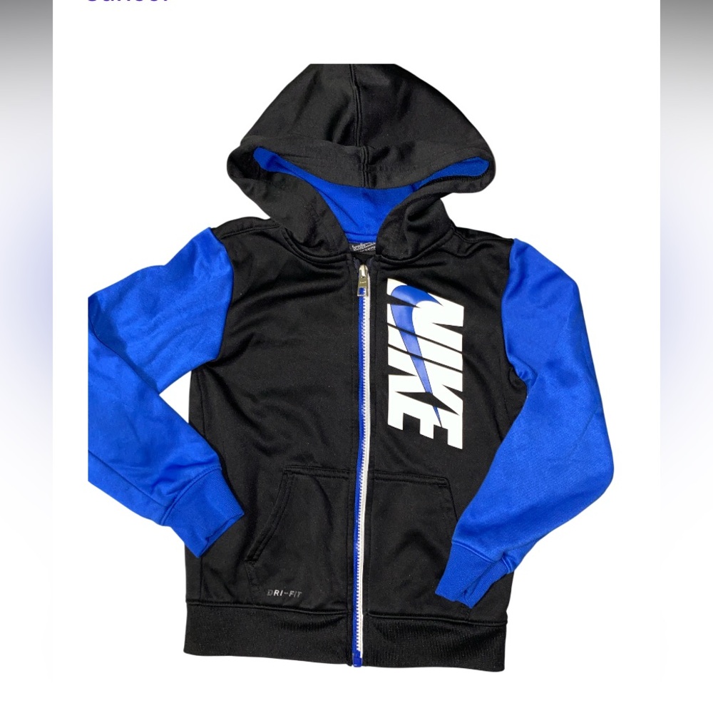 Nike • Kids • Black and Blue • Zip-Up Hoodie